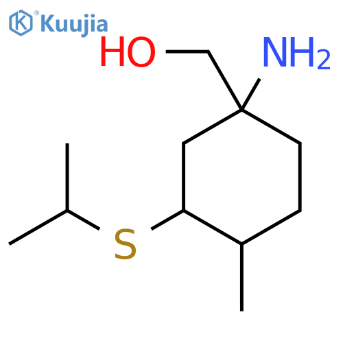 [1-Amino-4-methyl-3-(propan-2-ylsulfanyl)cyclohexyl]methanol structure
