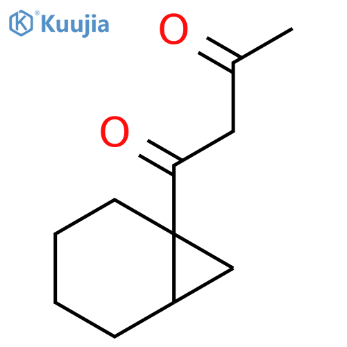 1-{bicyclo4.1.0heptan-1-yl}butane-1,3-dione structure
