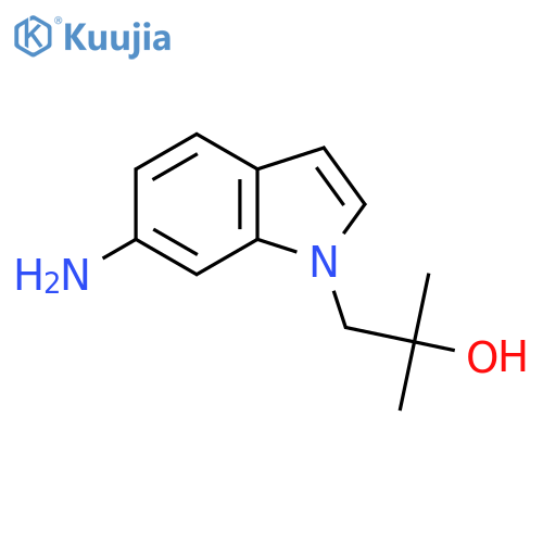 1-(6-amino-1H-indol-1-yl)-2-methylpropan-2-ol structure