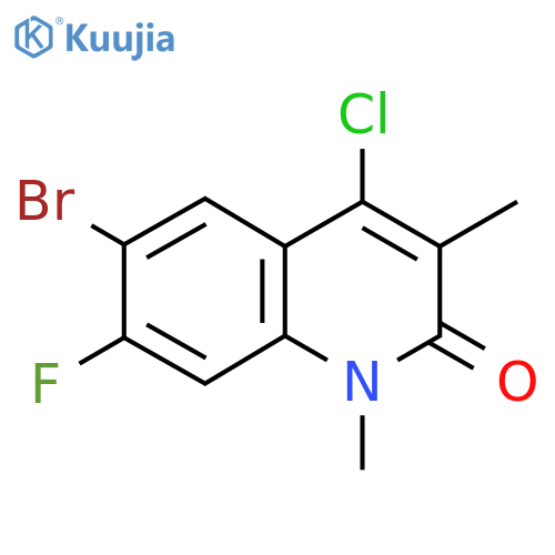 6-bromo-4-chloro-7-fluoro-1,3-dimethyl-1,2-dihydroquinolin-2-one structure