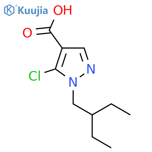 5-chloro-1-(2-ethylbutyl)-1H-pyrazole-4-carboxylic acid structure