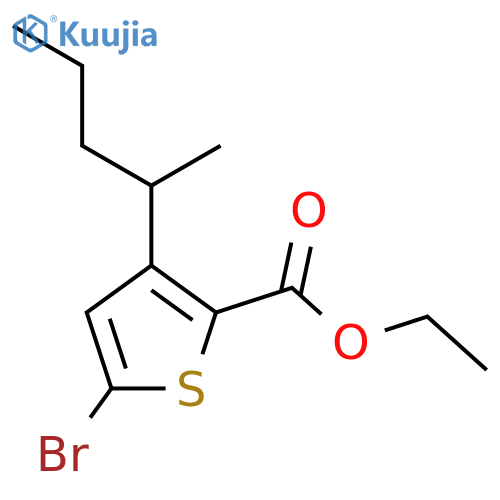 Ethyl 5-bromo-3-(pentan-2-yl)thiophene-2-carboxylate structure