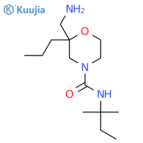 2-(aminomethyl)-N-(2-methylbutan-2-yl)-2-propylmorpholine-4-carboxamide structure