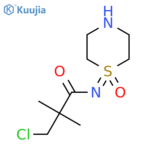 3-chloro-2,2-dimethyl-N-(1-oxo-1lambda6-thiomorpholin-1-ylidene)propanamide structure