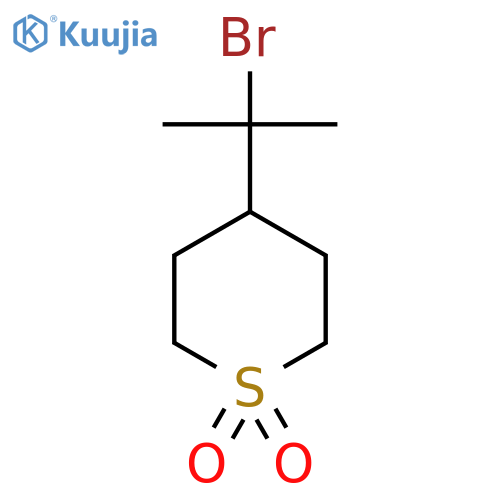 4-(2-bromopropan-2-yl)-1lambda6-thiane-1,1-dione structure