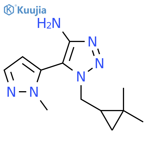 1-(2,2-dimethylcyclopropyl)methyl-5-(1-methyl-1H-pyrazol-5-yl)-1H-1,2,3-triazol-4-amine structure