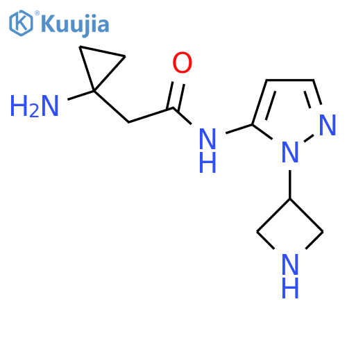 2-(1-aminocyclopropyl)-N-1-(azetidin-3-yl)-1H-pyrazol-5-ylacetamide structure