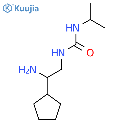 1-(2-amino-2-cyclopentylethyl)-3-(propan-2-yl)urea structure