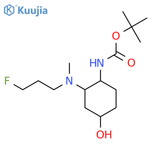 tert-butyl N-{2-[(3-fluoropropyl)(methyl)amino]-4-hydroxycyclohexyl}carbamate structure