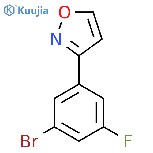 3-(3-Bromo-5-fluorophenyl)-1,2-oxazole structure