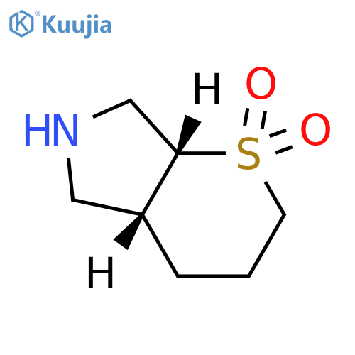 Thiopyrano[2,3-c]pyrrole, octahydro-, 1,1-dioxide, (4aR,7aR)-rel- structure