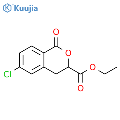 1H-2-Benzopyran-3-carboxylic acid, 6-chloro-3,4-dihydro-1-oxo-, ethyl ester structure