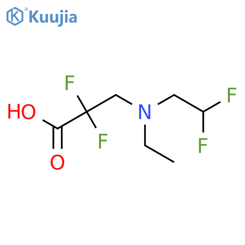 Propanoic acid, 3-[(2,2-difluoroethyl)ethylamino]-2,2-difluoro- structure