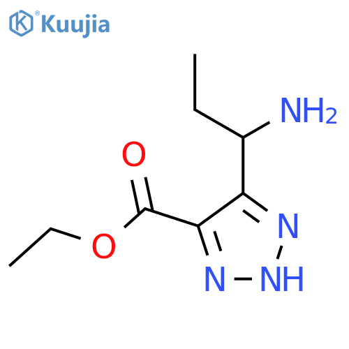 ethyl 5-(1-aminopropyl)-1H-1,2,3-triazole-4-carboxylate structure
