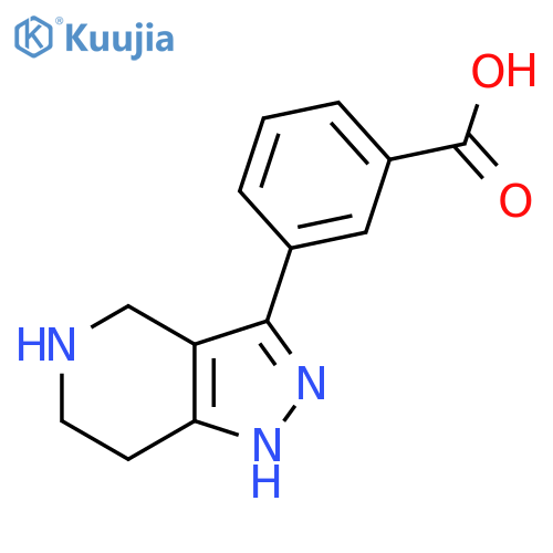 3-{2H,4H,5H,6H,7H-pyrazolo[4,3-c]pyridin-3-yl}benzoic acid structure