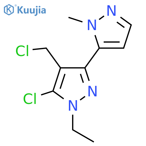 5-chloro-4-(chloromethyl)-1-ethyl-3-(1-methyl-1H-pyrazol-5-yl)-1H-pyrazole structure