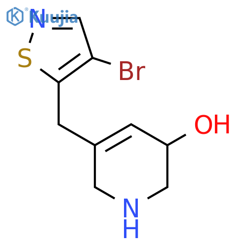5-[(4-Bromo-1,2-thiazol-5-yl)methyl]-1,2,3,6-tetrahydropyridin-3-ol structure