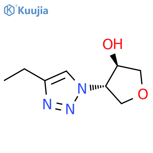 3-Furanol, 4-(4-ethyl-1H-1,2,3-triazol-1-yl)tetrahydro-, (3R,4S)-rel- structure