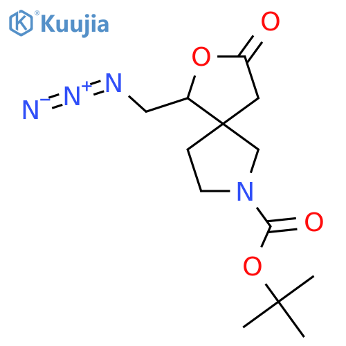 Tert-butyl 1-(azidomethyl)-3-oxo-2-oxa-7-azaspiro[4.4]nonane-7-carboxylate structure