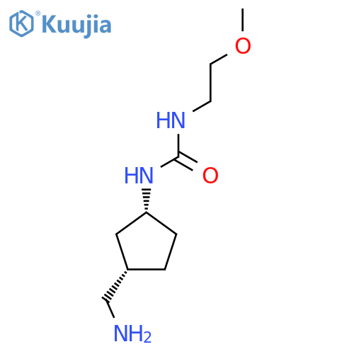 rac-1-[(1R,3S)-3-(aminomethyl)cyclopentyl]-3-(2-methoxyethyl)urea structure