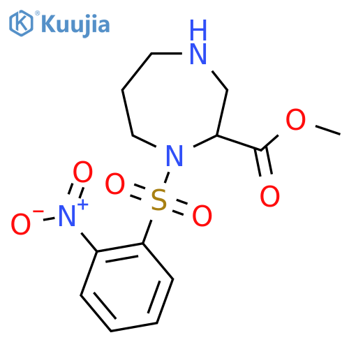 Methyl 1-(2-nitrobenzenesulfonyl)-1,4-diazepane-2-carboxylate structure