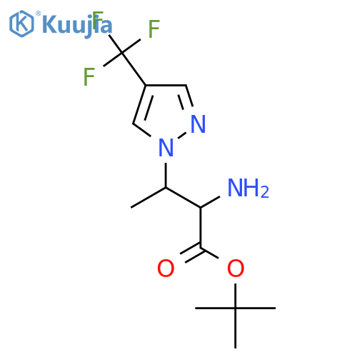 tert-butyl 2-amino-3-4-(trifluoromethyl)-1H-pyrazol-1-ylbutanoate structure