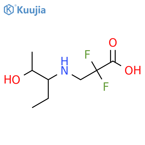 Propanoic acid, 3-[(1-ethyl-2-hydroxypropyl)amino]-2,2-difluoro- structure