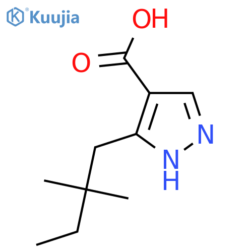 3-(2,2-dimethylbutyl)-1H-pyrazole-4-carboxylic acid structure