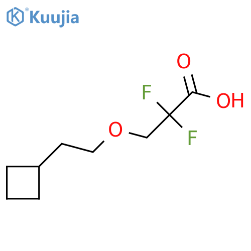 3-(2-Cyclobutylethoxy)-2,2-difluoropropanoic acid structure