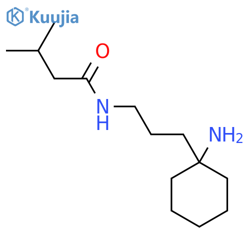 N-[3-(1-aminocyclohexyl)propyl]-3-methylbutanamide structure