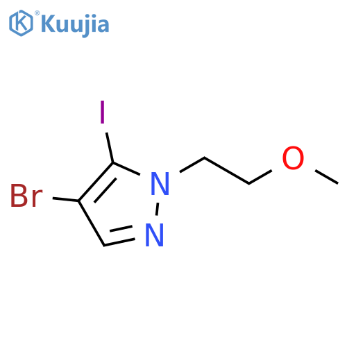 1H-Pyrazole, 4-bromo-5-iodo-1-(2-methoxyethyl)- structure
