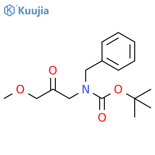 Carbamic acid, N-(3-methoxy-2-oxopropyl)-N-(phenylmethyl)-, 1,1-dimethylethyl ester structure