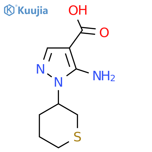 5-amino-1-(thian-3-yl)-1H-pyrazole-4-carboxylic acid structure
