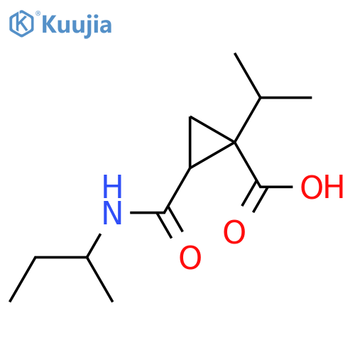 2-[(Butan-2-yl)carbamoyl]-1-(propan-2-yl)cyclopropane-1-carboxylic acid structure