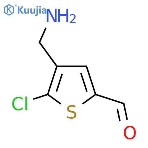 4-(Aminomethyl)-5-chlorothiophene-2-carbaldehyde structure