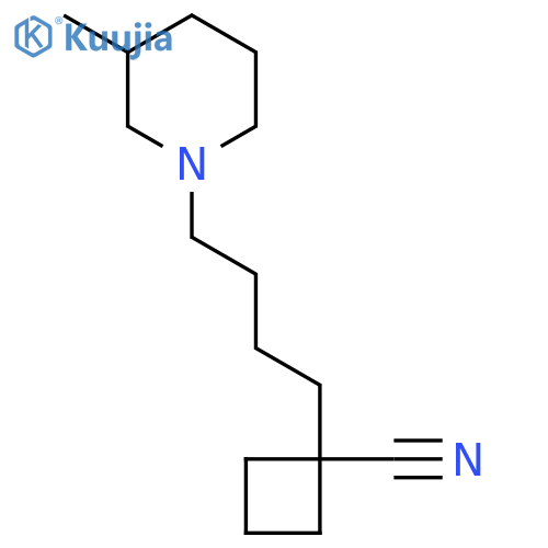 1-[4-(3-Methylpiperidin-1-yl)butyl]cyclobutane-1-carbonitrile structure