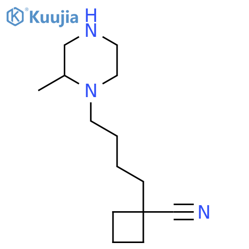 1-[4-(2-Methylpiperazin-1-yl)butyl]cyclobutane-1-carbonitrile structure