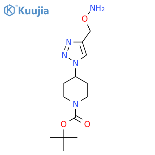 tert-butyl 4-{4-(aminooxy)methyl-1H-1,2,3-triazol-1-yl}piperidine-1-carboxylate structure