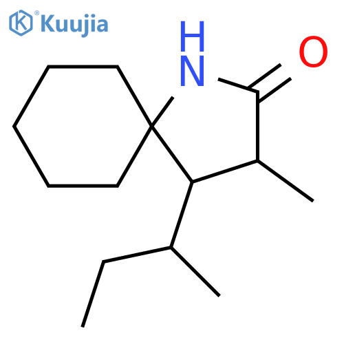 1-Azaspiro[4.5]decan-2-one, 3-methyl-4-(1-methylpropyl)- structure