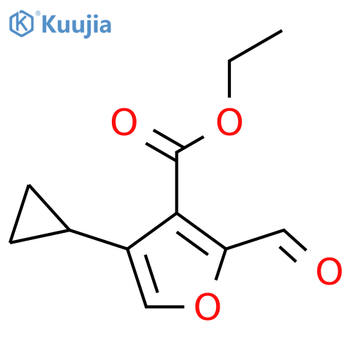 Ethyl 4-cyclopropyl-2-formylfuran-3-carboxylate structure