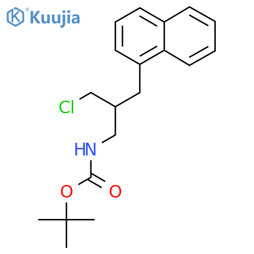 tert-butyl N-{3-chloro-2-(naphthalen-1-yl)methylpropyl}carbamate structure