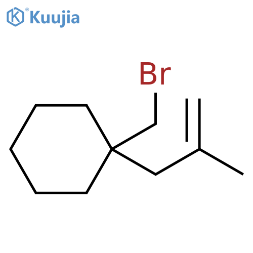 Cyclohexane, 1-(bromomethyl)-1-(2-methyl-2-propen-1-yl)- structure