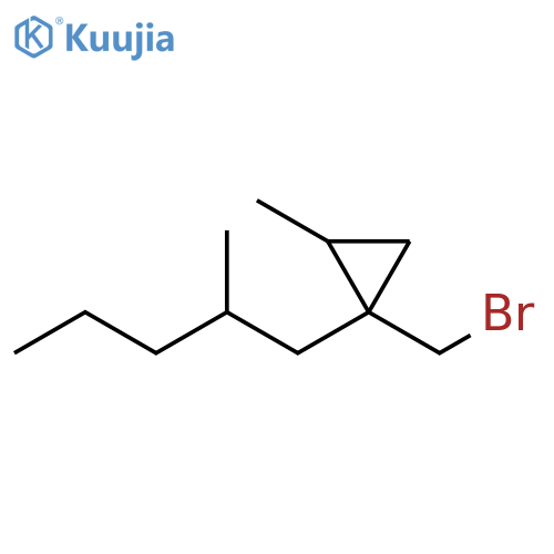 Cyclopropane, 1-(bromomethyl)-2-methyl-1-(2-methylpentyl)- structure