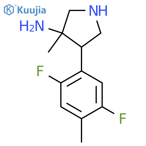 4-(2,5-Difluoro-4-methylphenyl)-3-methylpyrrolidin-3-amine structure