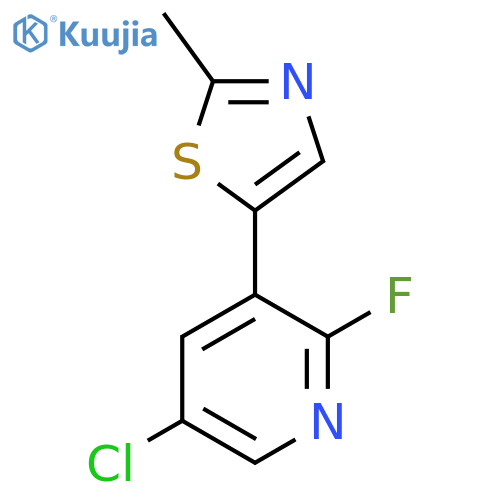 5-chloro-2-fluoro-3-(2-methyl-1,3-thiazol-5-yl)pyridine structure