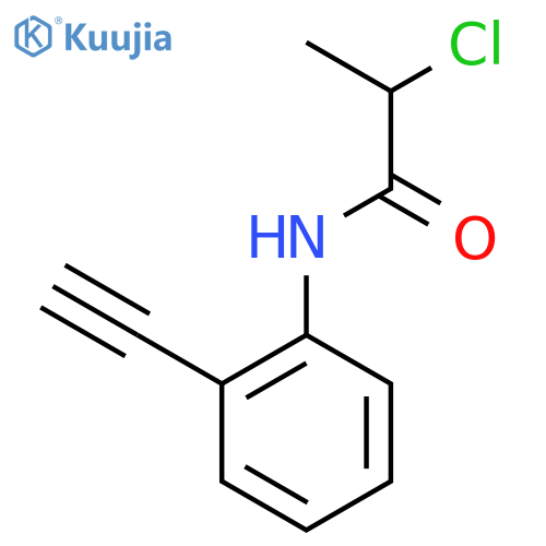 2-chloro-N-(2-ethynylphenyl)propanamide structure