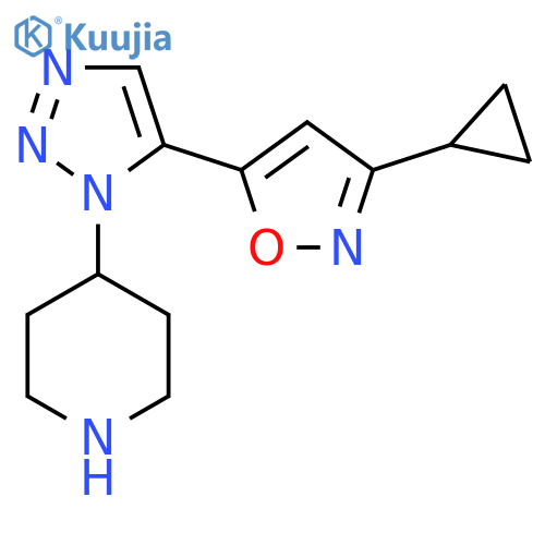 4-[5-(3-cyclopropyl-1,2-oxazol-5-yl)-1H-1,2,3-triazol-1-yl]piperidine structure