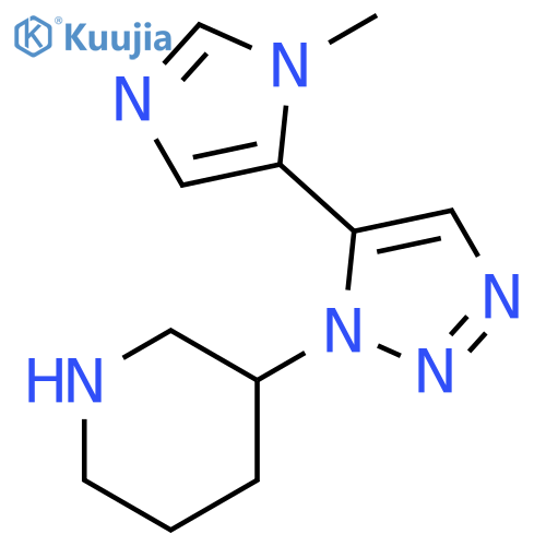 Piperidine, 3-[5-(1-methyl-1H-imidazol-5-yl)-1H-1,2,3-triazol-1-yl]- structure