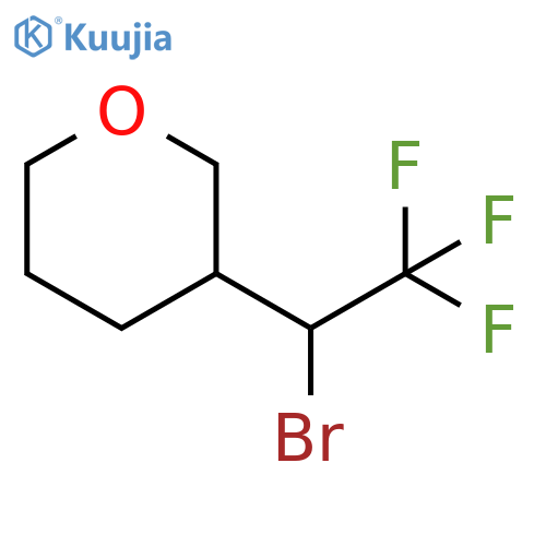 3-(1-bromo-2,2,2-trifluoroethyl)oxane structure