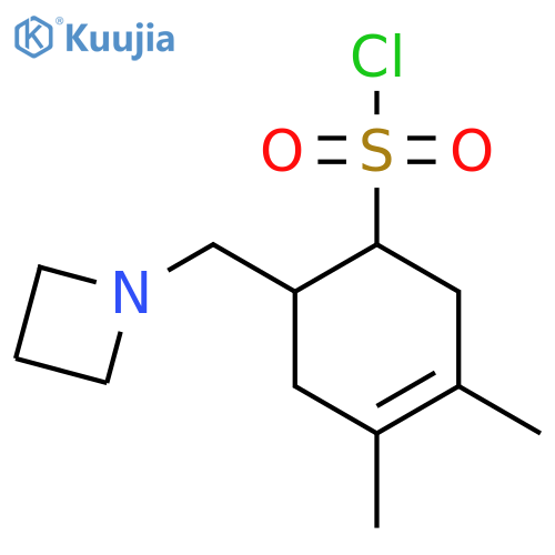 6-[(Azetidin-1-yl)methyl]-3,4-dimethylcyclohex-3-ene-1-sulfonyl chloride structure